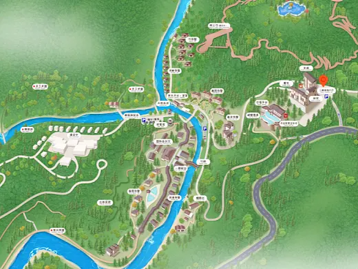 贡山结合景区手绘地图智慧导览和720全景技术，可以让景区更加“动”起来，为游客提供更加身临其境的导览体验。